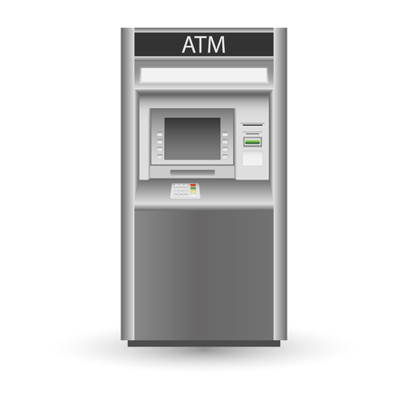 ATM isolated on white background Vector illustration. Eps 10のイラスト素材