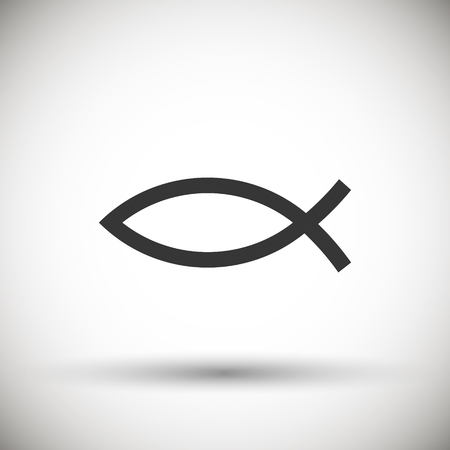 Christian Fish Symbol icon isolated on background. Vector illustration. Eps 10.のイラスト素材