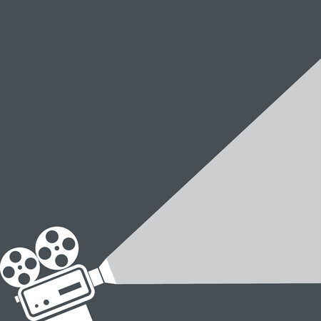Movie projector icon isolated on background. Vector illustration. Eps 10.のイラスト素材