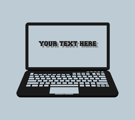 Laptop isolated on background. Vector illustration. Eps 10.のイラスト素材