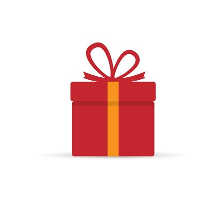 Gift Box isolated on background. Vector illustration. Eps 10.のイラスト素材