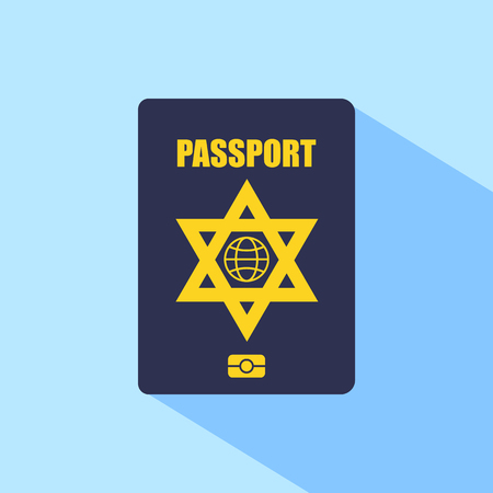 Biometric passport of Israel icon. Vector illustration.のイラスト素材