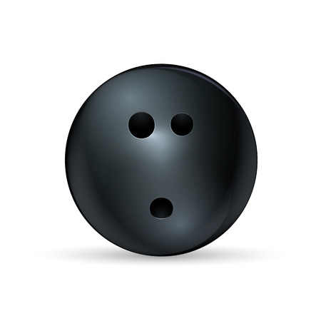 Bowling ball isolated on white. Vector illustration.のイラスト素材