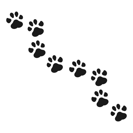 Paw Print isolated on background. Vector illustration. Eps 10.のイラスト素材