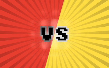 Versus letters fight background. Comic book versus template background. Vector illustration. Eps 10のイラスト素材
