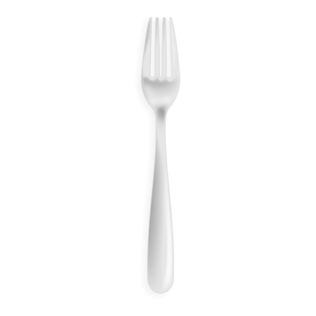 Realistic Fork isolated on white background. Vector illustration.のイラスト素材