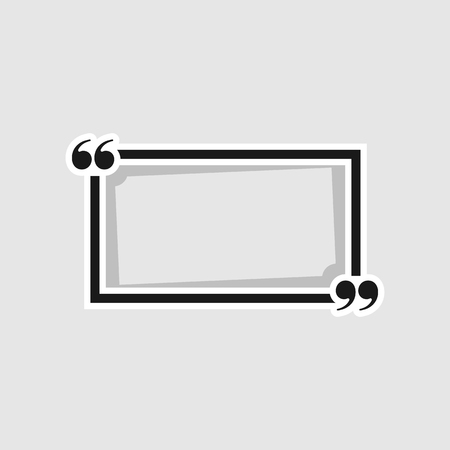 quote frames isolated on white background. Vector illustration.のイラスト素材