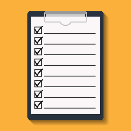 Clipboard icon isolated on background. Vector illustration.のイラスト素材