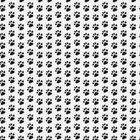 Paw print seamless. Dog and Cat footprint seamless pattern. Vector illustration. Eps 10.のイラスト素材