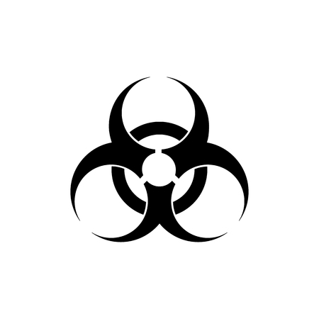 Biohazard icon. Biohazard symbol. isolated on white background. Vector illustration. Eps 10.のイラスト素材