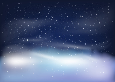 Winter landscape with Falling snow. Christmas and New Year Background. Vector illustration. Eps 10.のイラスト素材