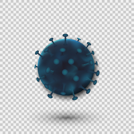Bacteria virus cell isolated on transparent background. Vector illustration. Eps 10.のイラスト素材