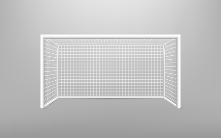 Football soccer goal realistic sports equipment. Football goal with shadow. isolated on transparent background. Vector illustration. Eps 10.のイラスト素材