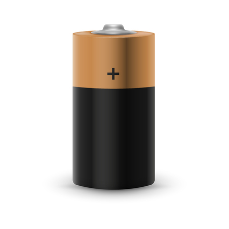 C battery isolated on white background. Vector illustration. Eps 10.のイラスト素材