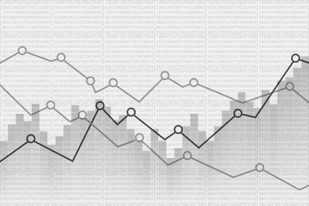 Abstract Financial graph background. Vector illustration. Eps 10.のイラスト素材