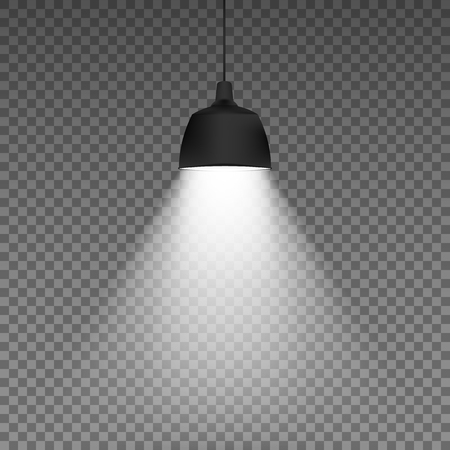 Realistic ceiling lamp. isolated on transparent background. Vector illustration. Eps 10.のイラスト素材
