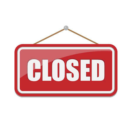 Closed Sign isolated on white background. Vector illustration. Eps 10.のイラスト素材
