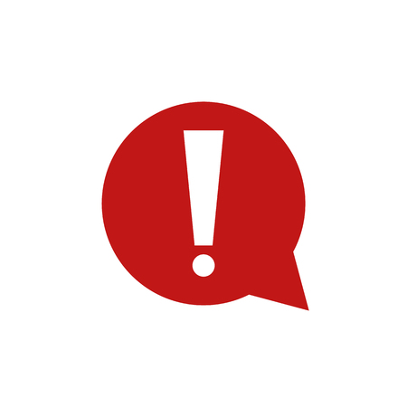 Exclamation mark icon isolated on white background. Vector illustration. Eps 10.のイラスト素材