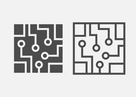 ircuit board icon isolated on white background. Vector illustration. Eps 10.のイラスト素材