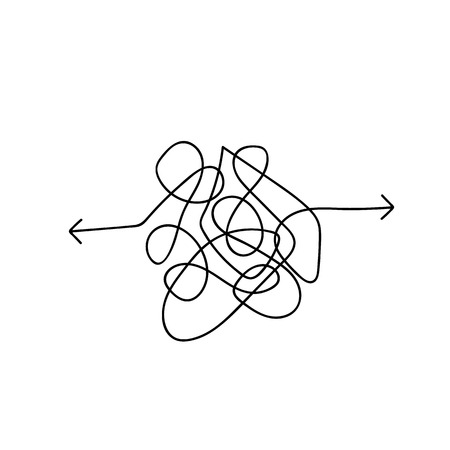 Messy line icon isolated on white background. Vector illustration. Eps 10.のイラスト素材