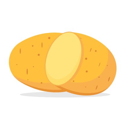 Potato isolated on white background.のイラスト素材