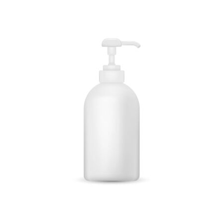 Realistic Bottle soap isolated on white background. Vector illustration. Eps 10.のイラスト素材