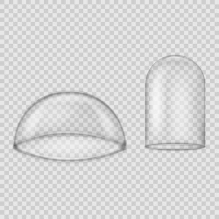 Glass dome isolated on transparent background. Vector illustration. Eps 10.のイラスト素材