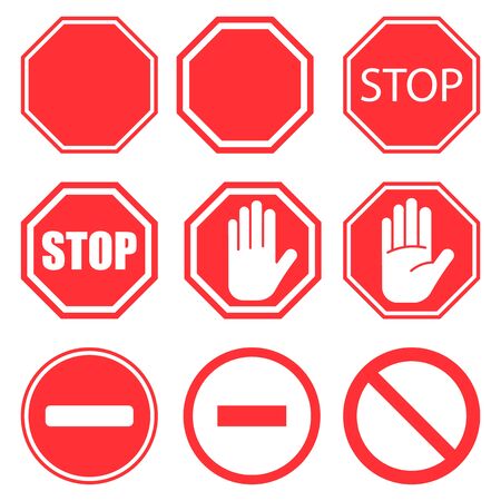 Stop sign. Stop icon isolated on white background. Vector illustration. Eps 10.のイラスト素材