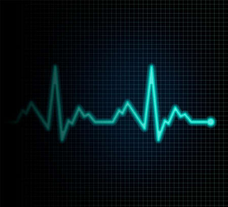 Heart cardiogram line isolated on background.