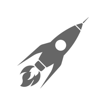 Rocket icon isolated on white background. Vector illustration. Eps 10.のイラスト素材