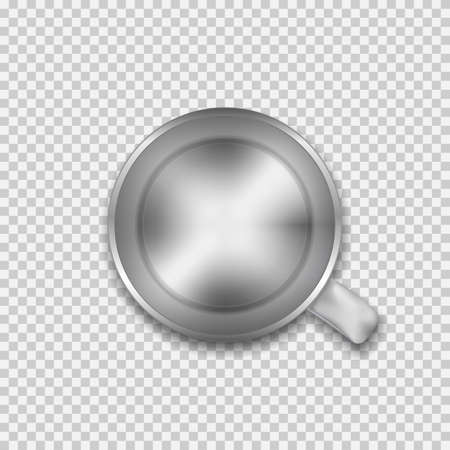 Top view stainless steel cup isolated on transparent background.のイラスト素材