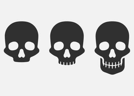 Set of skull icon isolated on white background. Vector illustration.のイラスト素材