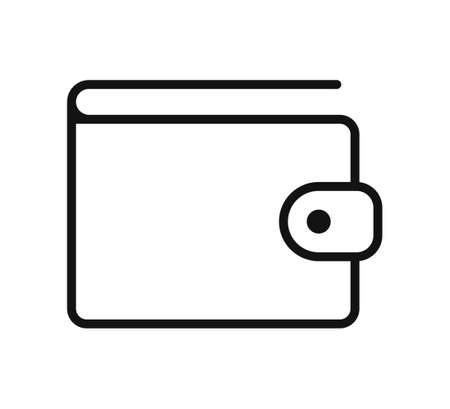 Wallet icon. Wallet Line sign.のイラスト素材
