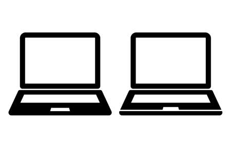 Laptop icon set. Computer icon. Vector illustration. Eps 10.のイラスト素材