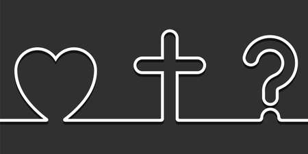 Christian concept. Christian symbols. Vector illustration Eps 10のイラスト素材