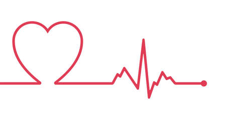 Heart pulse. Heartbeat lone, cardiogram. Beautiful healthcare, medical background. Vector illustration Eps 10のイラスト素材