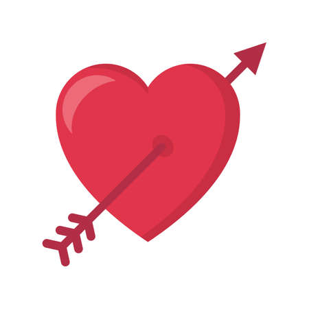 Amour Symbol with Heart and Arrow Icon. Vector illustration. Eps 10.のイラスト素材