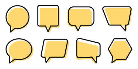 Blank empty speech bubbles for infographics. Line icon. Vector illustration. Eps 10.のイラスト素材