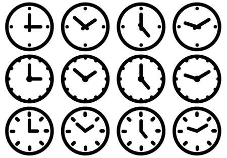 Set of clock icon. vector illustration. Eps 10. Clock symbol for website design.