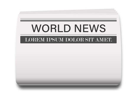 realistic newspaper. Newspaper template. Daily press empty paper. Journal vector mockup. vector illustration. Eps 10.のイラスト素材