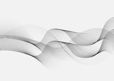 Abstract wave element for design. Digital frequency track equalizer. Stylized line art background. vector illustration. Eps 10.のイラスト素材