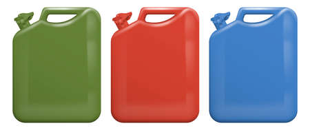 Set of colorful fuel canister. vector illustration. Eps 10.