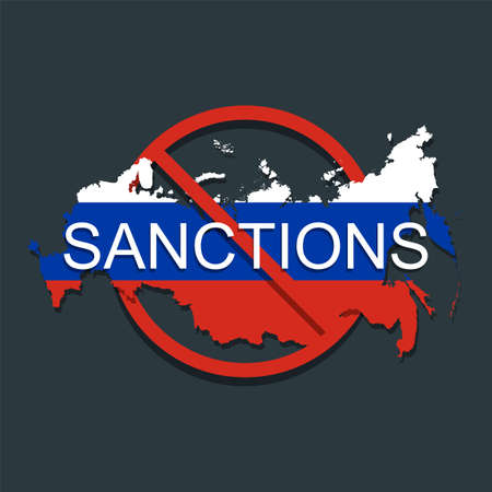 Russia under sanctions. vector illustration. Eps 10.のイラスト素材