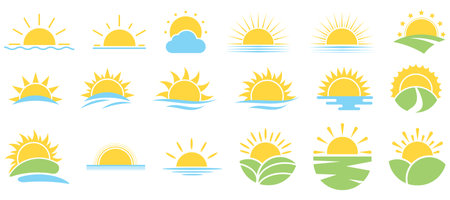 sun icon. sunshine icon. vector illustration. Eps 10.のイラスト素材