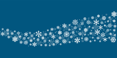 Snowflake Border. Winter snow background. christmas background. vector illustration. Eps 10.のイラスト素材