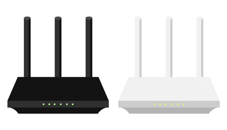 wifi router. Wireless modem router. vector illustration. Eps 10.のイラスト素材