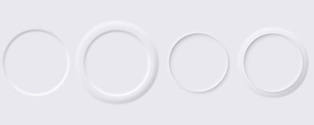Set of Neumorphic UI Design Elements. Neumorphic circle. vector illustration. Eps 10.