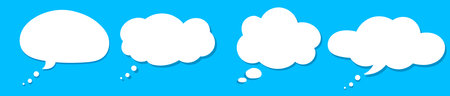 Thought bubbles. Think. Empty thought cloud. Vector illustrationのイラスト素材