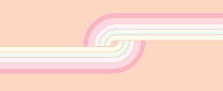 Abstract background of rainbow Wavy Line design pink shades. Vector pattern ready to use for cloth, textile.のイラスト素材