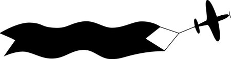 Plane with Banner and Blank Space for Text - Vector Illustration.のイラスト素材
